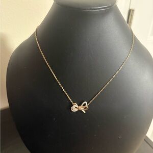 Swarovski Gold and Silver Bow Necklace